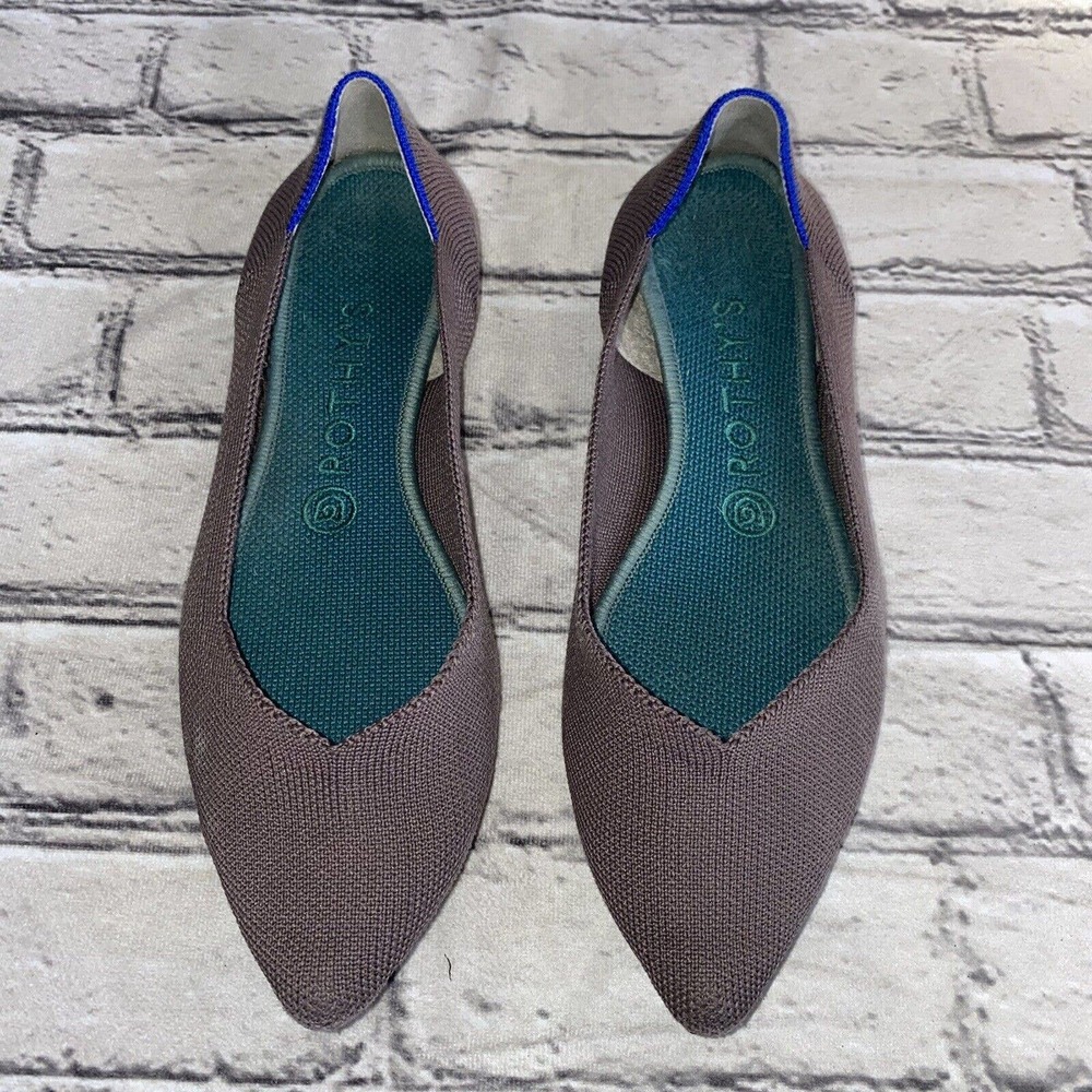 ROTHY'S The Point Flat Taupe Mink Size 8.5 Retired Rare Color